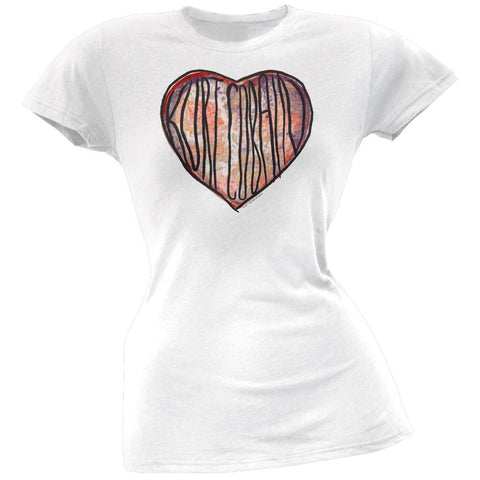 Kurt Cobain - Distressed Heart Juniors T-Shirt