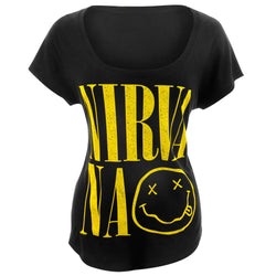 Nirvana - Smiley Juniors Dolman T-Shirt