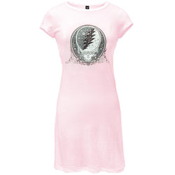 Grateful Dead - Calaveras Pink Juniors Cap Sleeve Dress