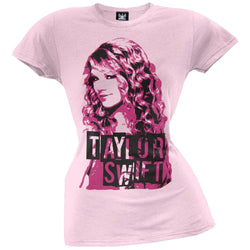 Taylor Swift - Pink Face Juniors T-Shirt