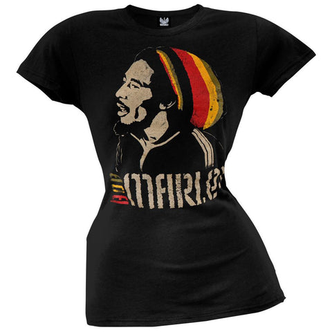 Bob Marley - Old School Juniors T-Shirt