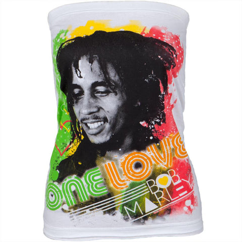 Bob Marley - Tri-Color Paint Streaks Juniors Tube Top