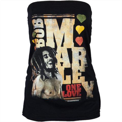Bob Marley - Rasta Hearts Juniors Tube Top