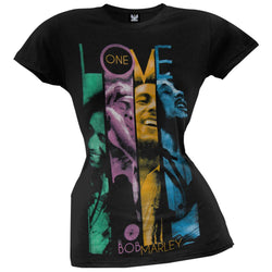 Bob Marley - One Love Faces Juniors T-Shirt