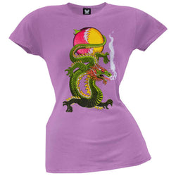 Grateful Dead - Lightning Bolt Dragon SYF Lavender Juniors T-Shirt