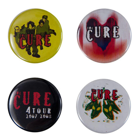 The Cure - 4-Piece Button Set