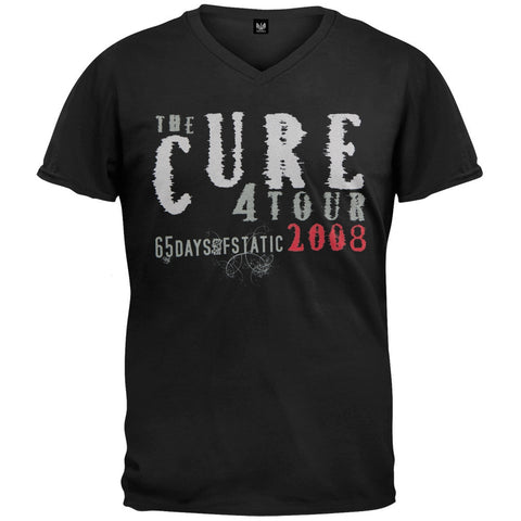 The Cure - 65 Days of Static 2008 Tour Soft V-Neck T-Shirt