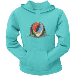 Grateful Dead - Calaveras Blue Juniors Torn Neck Hoodie