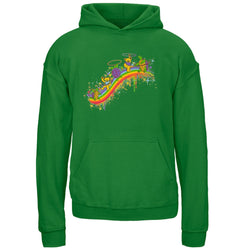 Grateful Dead - Rainbow Hoopers Irish Green Youth Hoodie