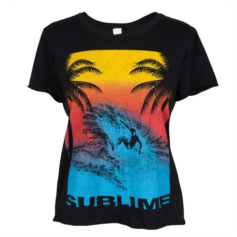 Sublime - Sunset Waves Juniors Split Back T-Shirt