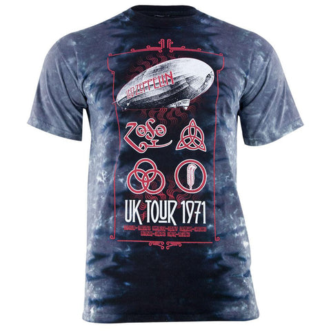 Led Zeppelin - UK Tour 1971 Tie Dye T-Shirt