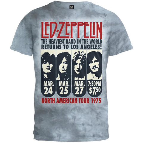 Led Zeppelin - L.A. 1975 Tie Dye T-Shirt