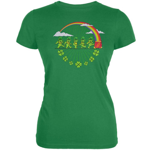 Grateful Dead - Leprechaun Bears Green Juniors T-Shirt