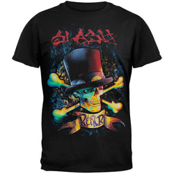 Slash - Red Letters Top Hat Crossbones T-Shirt