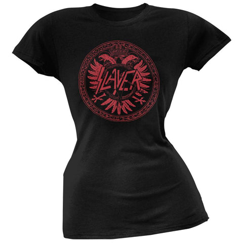 Slayer - Eagle Crown Circle Crest Juniors T-Shirt