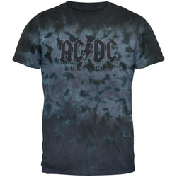 AC/DC - Back In Black Gradient Black Tie Dye T-Shirt