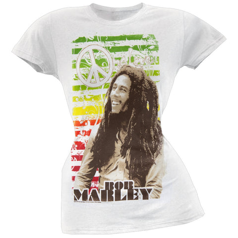 Bob Marley - One Love Peace Sign Juniors T-Shirt