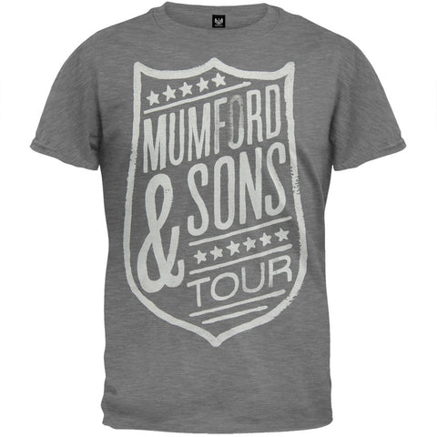 Mumford & Sons - Shield 2013 Tour Soft Grey T-Shirt
