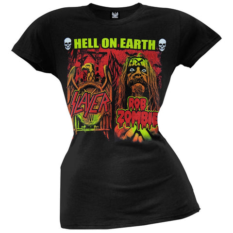 Rob Zombie - Slayer/Rob Zombie Hell On Earth Juniors T-Shirt