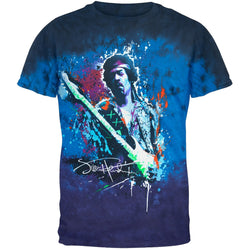 Jimi Hendrix - Graffiti Splatter Tie-Dye T-Shirt