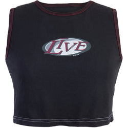 Live - Logo Juniors Black Tank Top