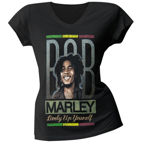 Bob Marley - Lively Up Portrait Juniors T-Shirt