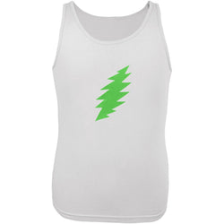 Grateful Dead - Green Lightning Bolt White Tank Top