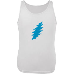 Grateful Dead - Light Blue Lightning Bolt White Tank Top