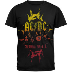 AC/DC -  Highway To Hell Crackle Horn Logo T-Shirt