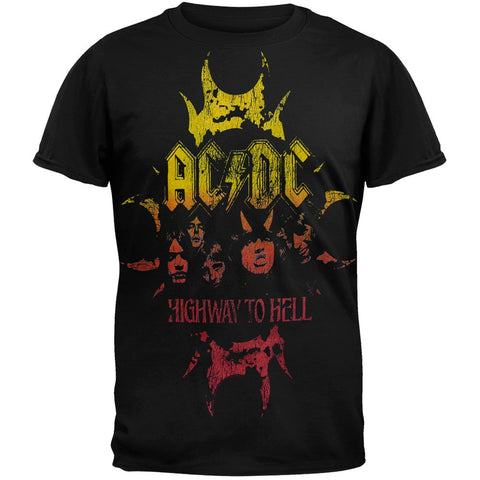 AC/DC -  Highway To Hell Crackle Horn Logo T-Shirt