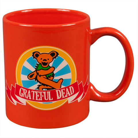 Grateful Dead - Orange Dancing Bear Circle Logo 11oz Coffee Mug