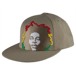 Bob Marley - Rasta Hair Tan Fitted Baseball Cap