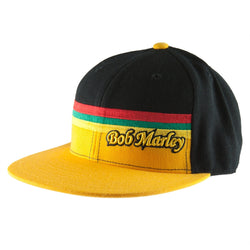 Bob Marley - Yellow Rasta Stripe Fitted Cap